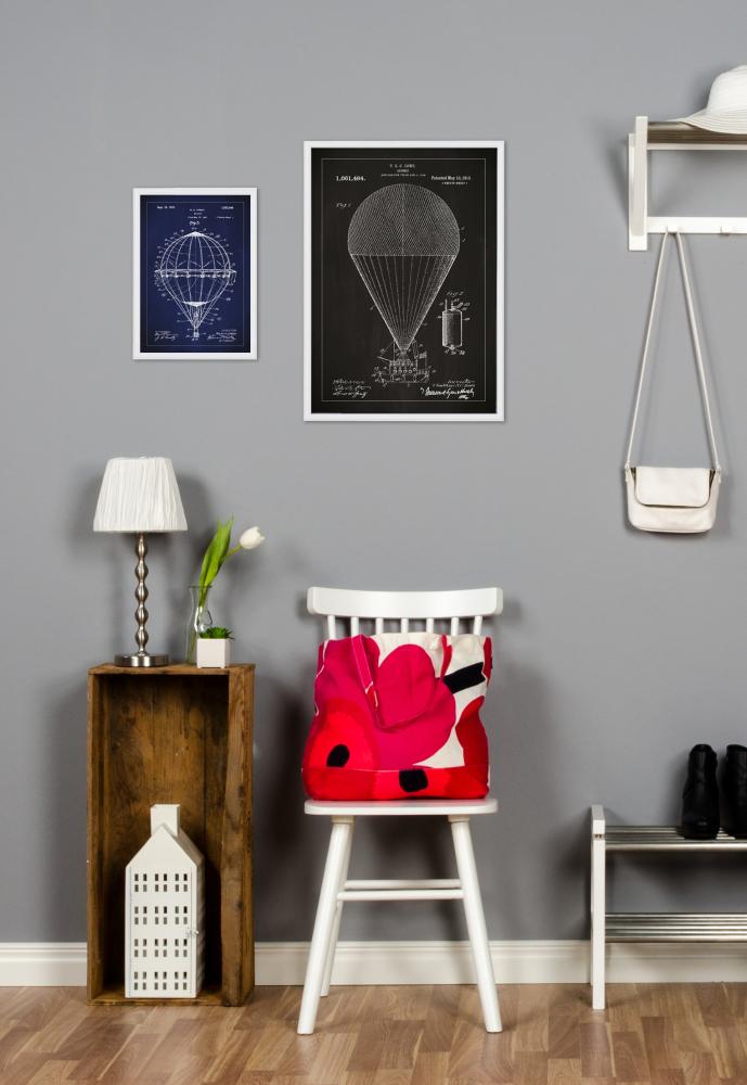 Dessin de brevet - Ballon dirigeable - Noir Poster