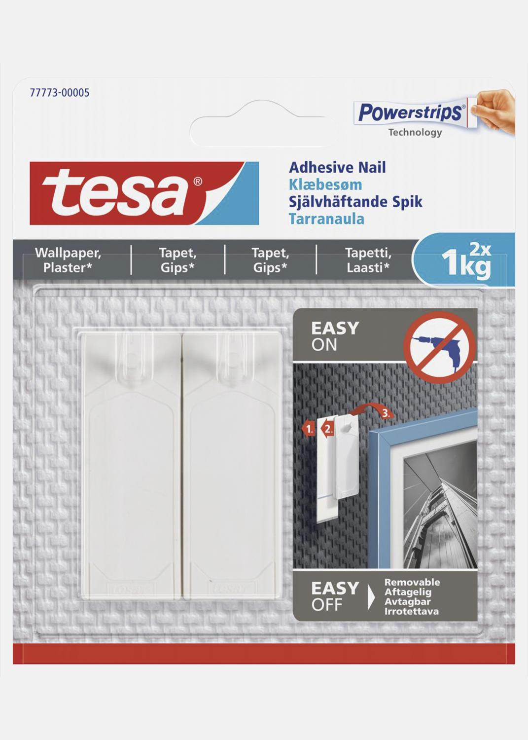 Product Image for Tesa - Clou autocollant pour tous types de murs (max 2x1kg)