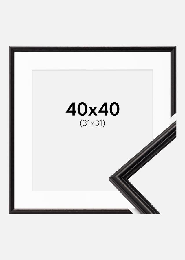 Cadre Horndal Noir 40x40 cm - Passe-partout Blanc 32x32 cm