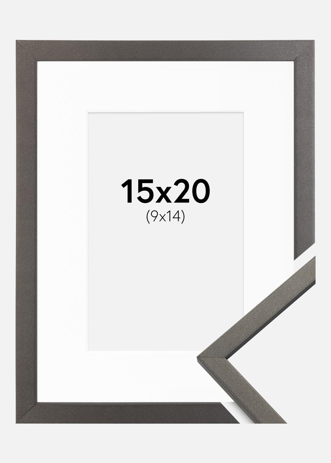 Product Image for Cadre Edsbyn Graphite 15x20 cm - Passe-partout Blanc 10x15 cm