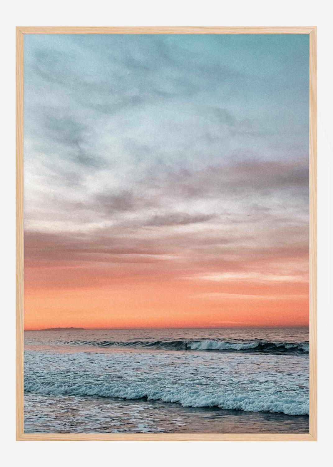 Product Image for Waves Under Sunset Poster (50x70 cm)
