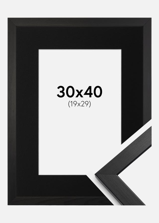 Cadre Stilren Noir 30x40 cm - Passe-partout Noir 20x30 cm