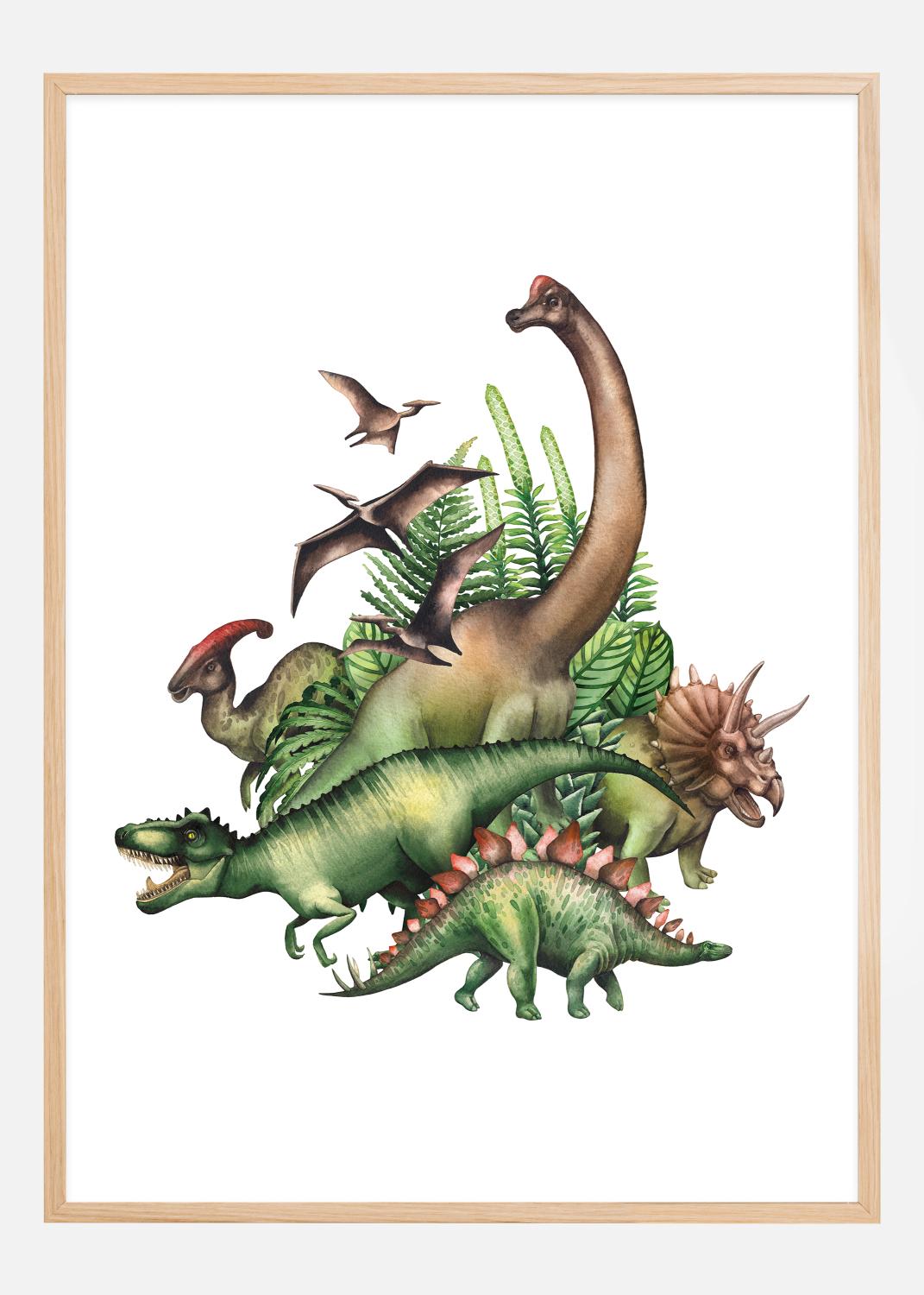 Product Image for Dinos in the jungle Poster (50x70 cm)