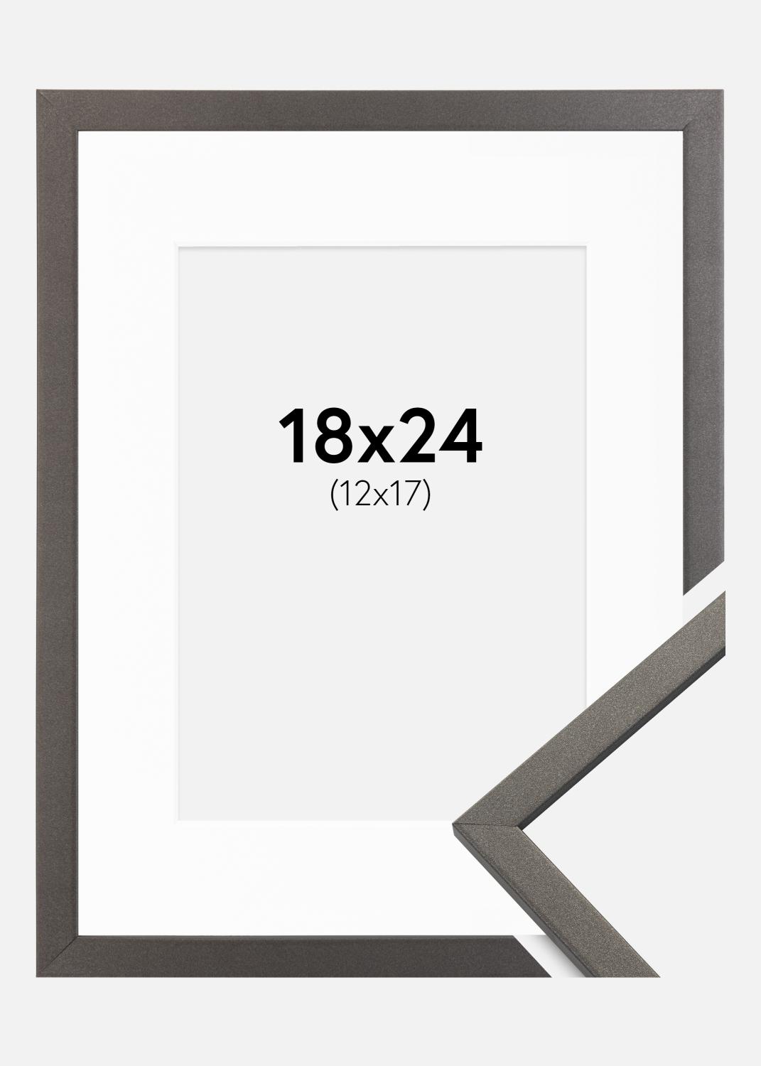 Product Image for Cadre Edsbyn Graphite 18x24 cm - Passe-partout Blanc 13x18 cm