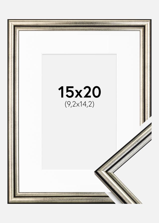 Cadre Horndal Argent 15x20 cm - Passe-partout Blanc 4x6 pouces