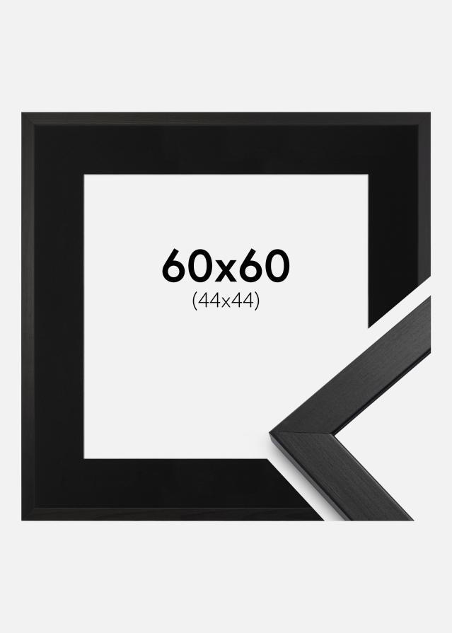 Cadre Stilren Noir 60x60 cm - Passe-partout Noir 45x45 cm
