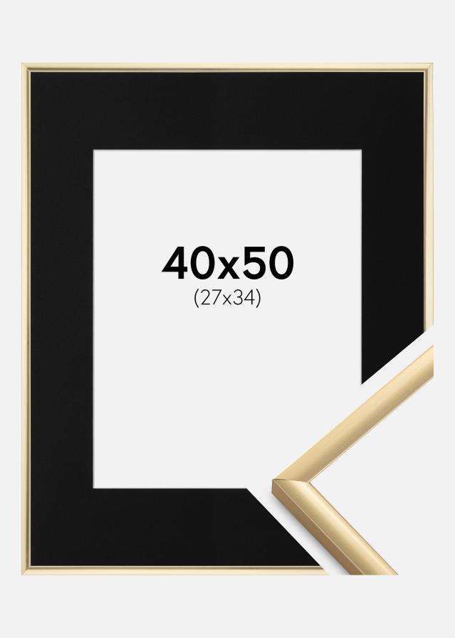 Cadre New Lifestyle Or 40x50 cm - Passe-partout Noir 28x35 cm