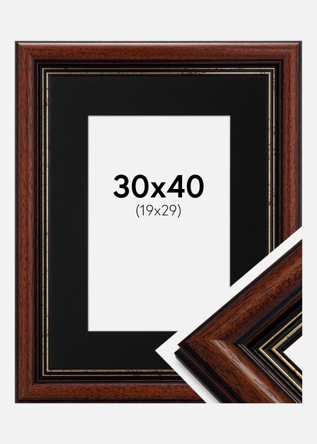 Cadre Old Retro 30x40 cm - Passe-partout Noir 20x30 cm