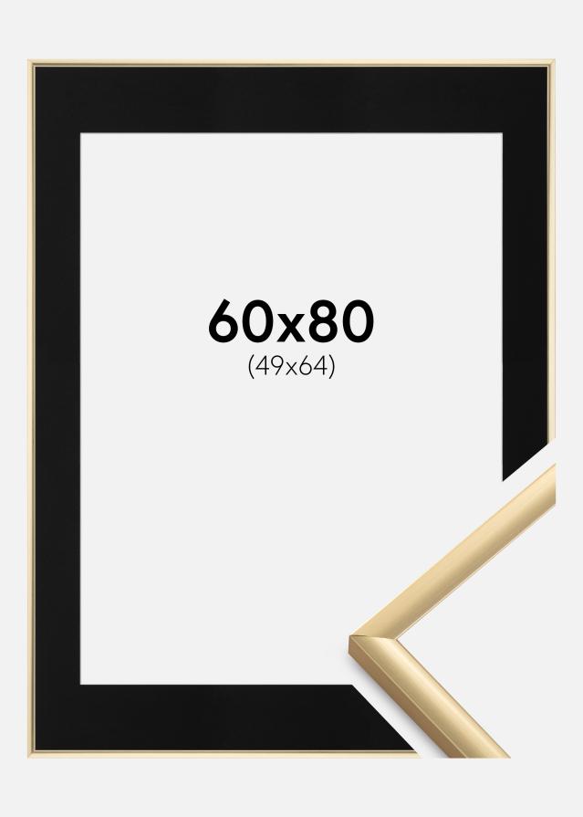 Cadre New Lifestyle Or 60x80 cm - Passe-partout Noir 50x65 cm