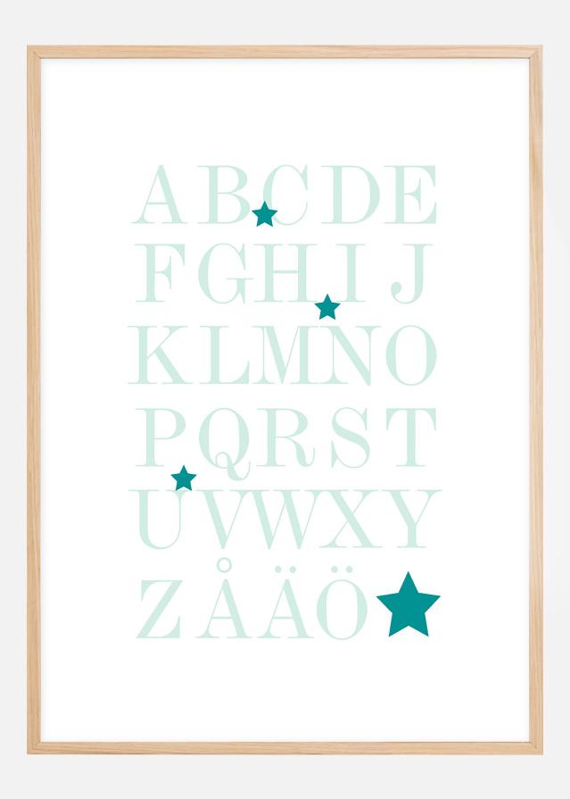 ABC - Turquoise Poster