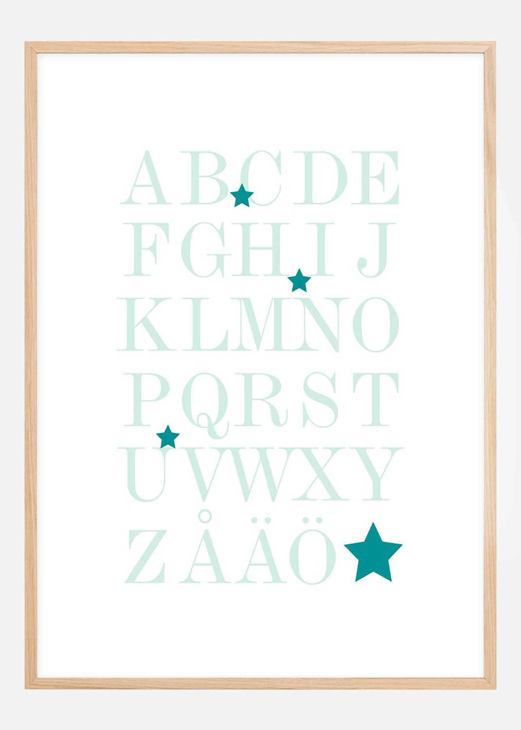 Product Image for ABC - Turquoise Poster (30x40 cm)