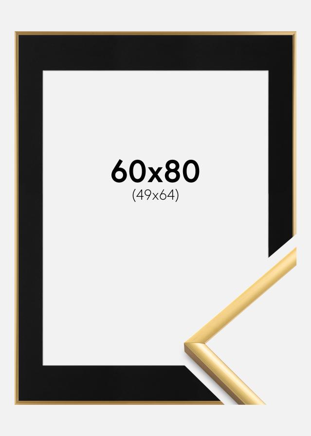 Cadre New Lifestyle Shiny Gold 60x80 cm - Passe-partout Noir 50x65 cm