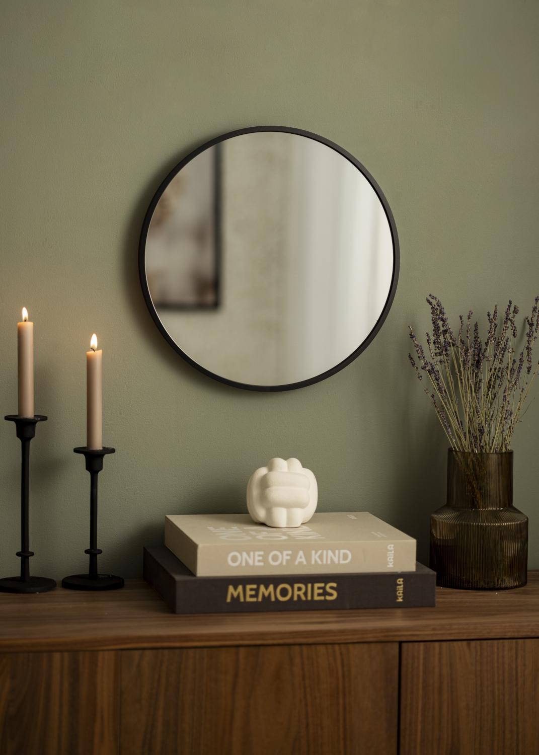 Product Image for KAILA Round Mirror - Edge Black diamètre 40 cm