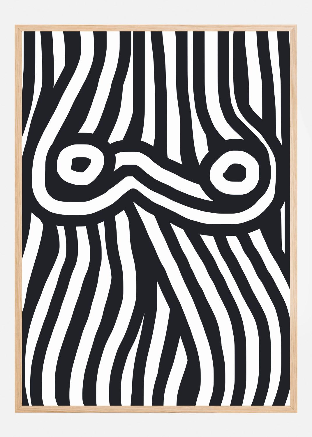 Product Image for Black and White Striped Nude Poster (21x29.7 cm (A4))