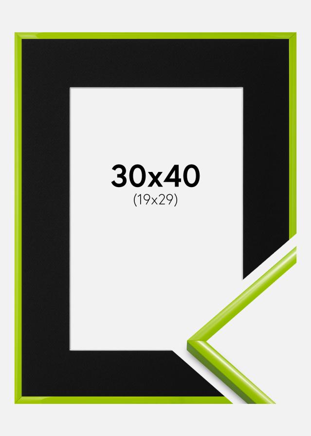 Cadre New Lifestyle May Green 30x40 cm - Passe-partout Noir 20x30 cm