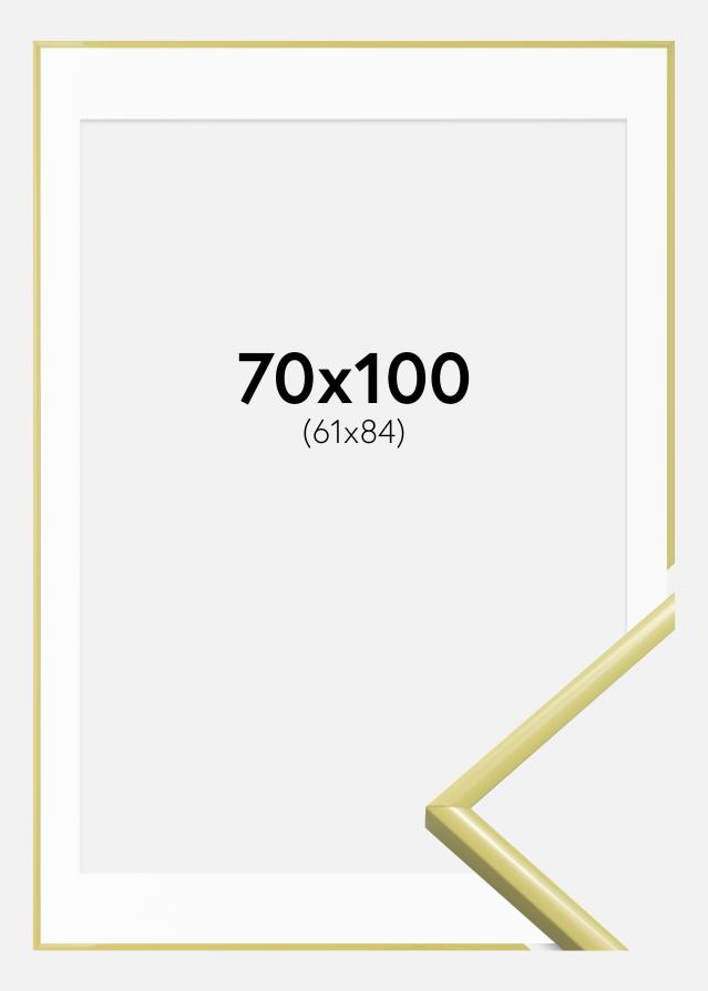 Cadre New Lifestyle Jaune clair 70x100 cm - Passe-partout Blanc 62x85 cm