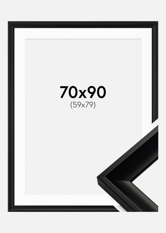 Cadre Öjaren Noir 70x90 cm - Passe-partout Blanc 60x80 cm