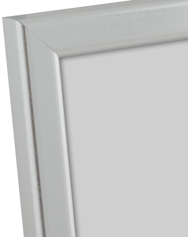 Cadre Slim Mat Verre antireflet Argent 20x30 cm