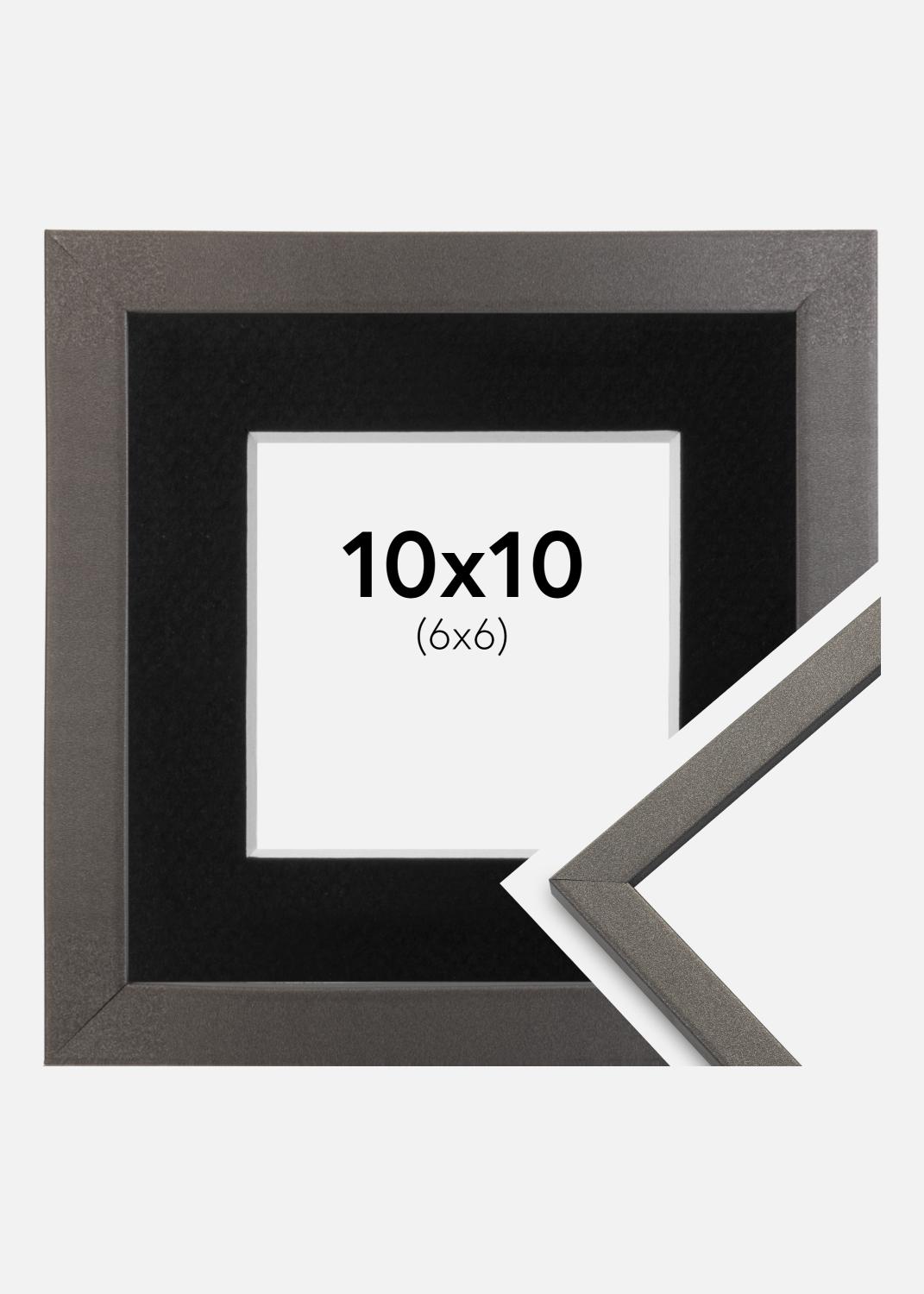 Product Image for Cadre Edsbyn Graphite 10x10 cm - Passe-partout Noir 7x7 cm