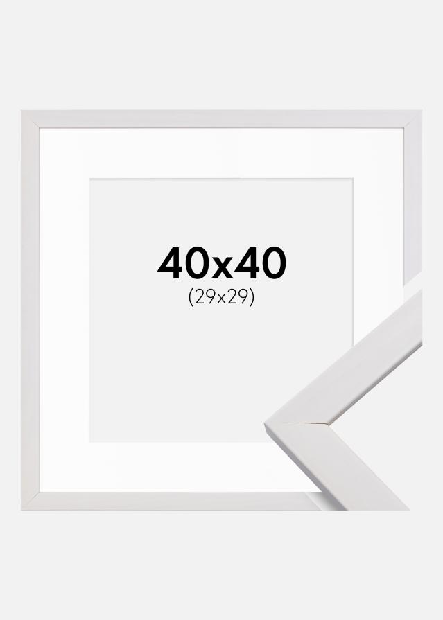 Cadre Stilren Blanc 40x40 cm - Passe-partout Blanc 30x30 cm
