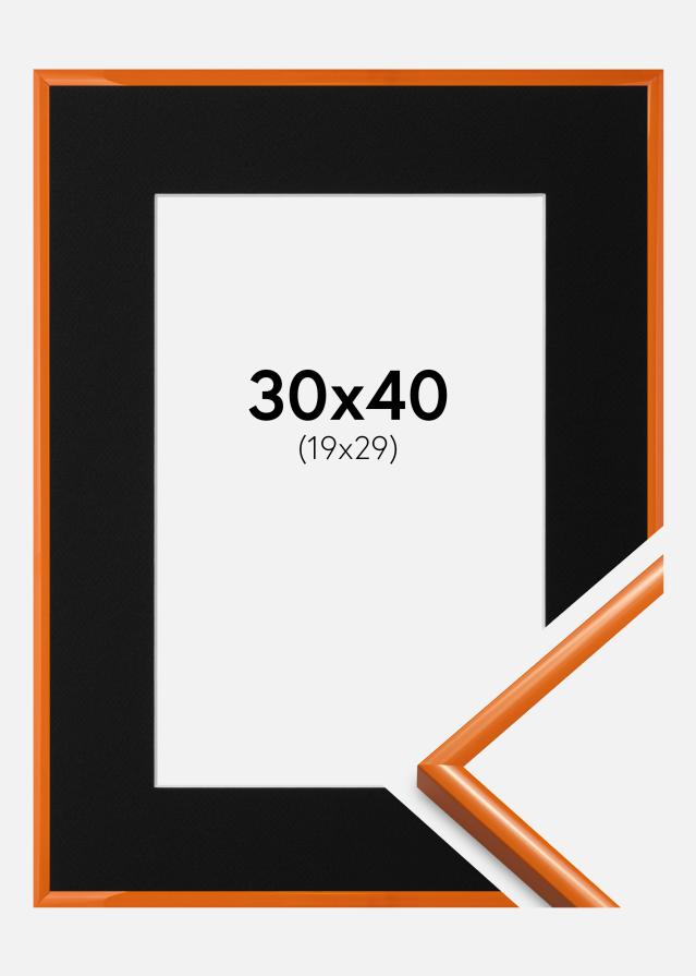 Cadre New Lifestyle Orange clair 30x40 cm - Passe-partout Noir 20x30 cm