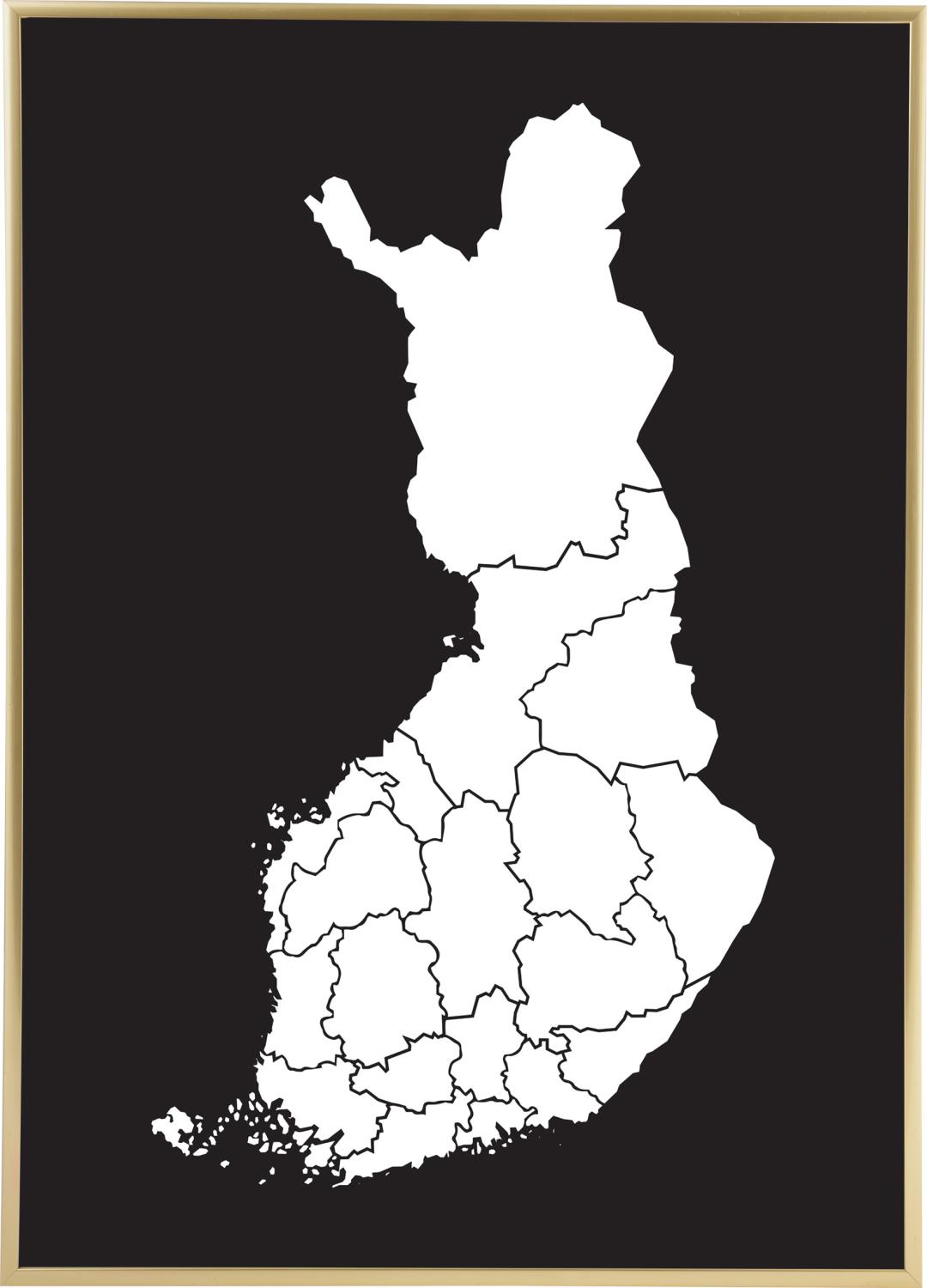 Product Image for Map - Finland - White (21x29,7 cm (A4))