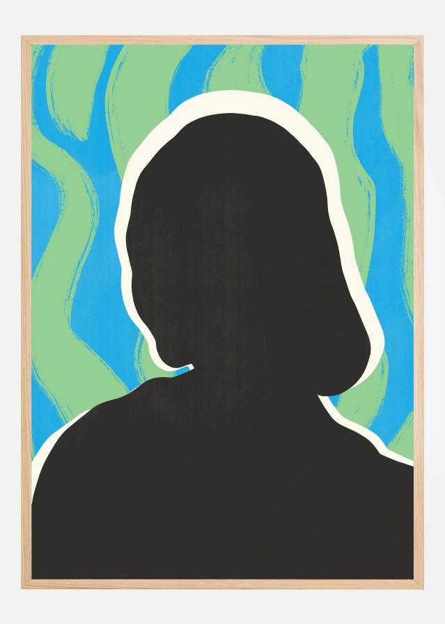 Anonymous Portrait In Cool Colors Poster