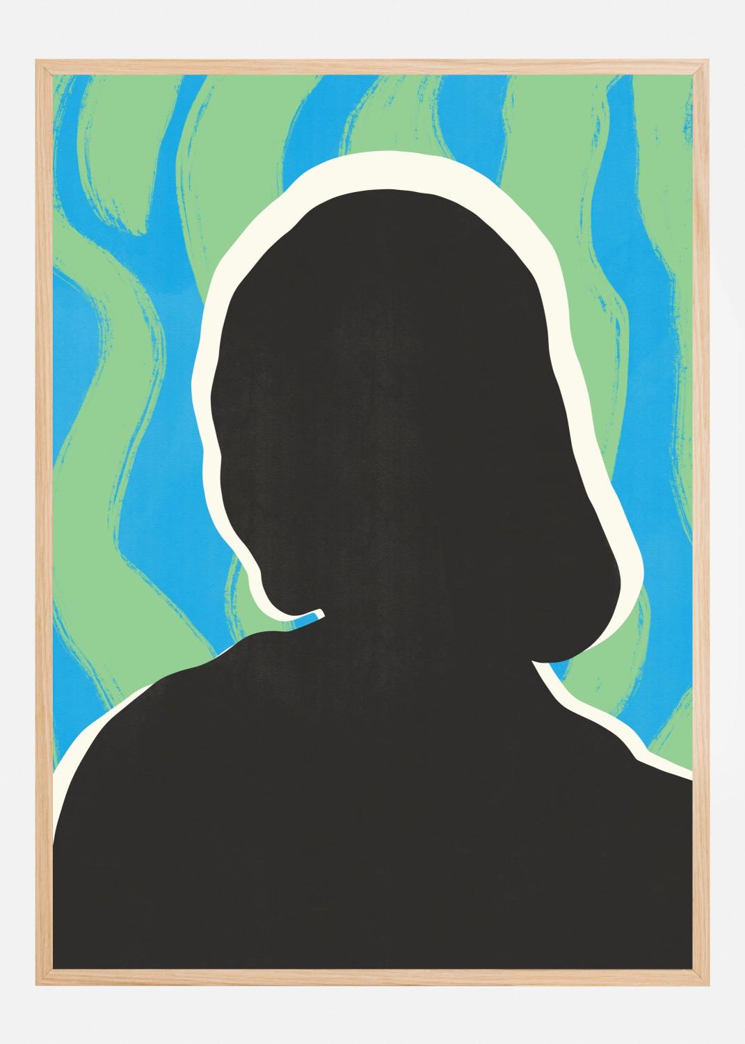 Product Image for Anonymous Portrait In Cool Colors Poster (21x29.7 cm (A4))
