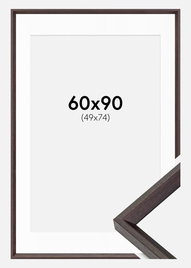 Cadre Globe Expresso 60x90 cm - Passe-partout Blanc 50x75 cm