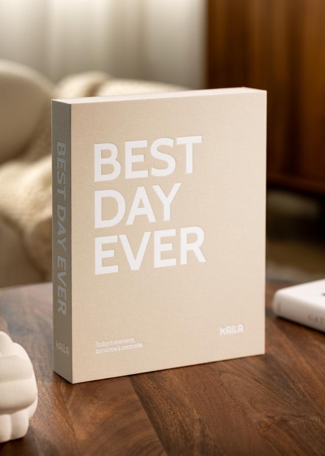 KAILA BEST DAY EVER Creme - Coffee Table Photo Album (60 Pages Noires)