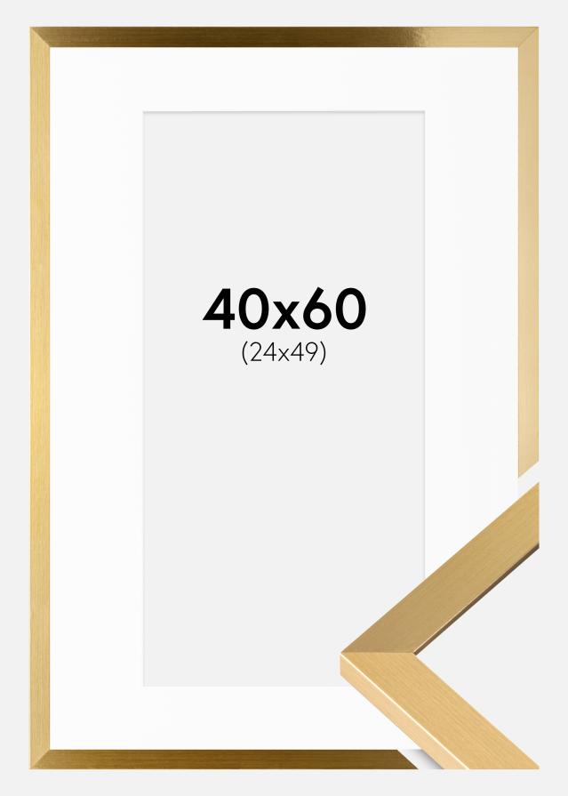 Cadre Selection Or 40x60 cm - Passe-partout Blanc 25x50 cm