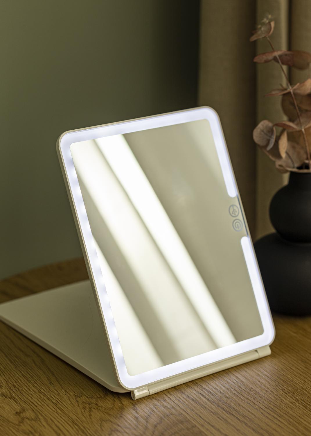 Product Image for KAILA Miroir de maquillage Travel LED Rechargeable Blanc 19x25 cm