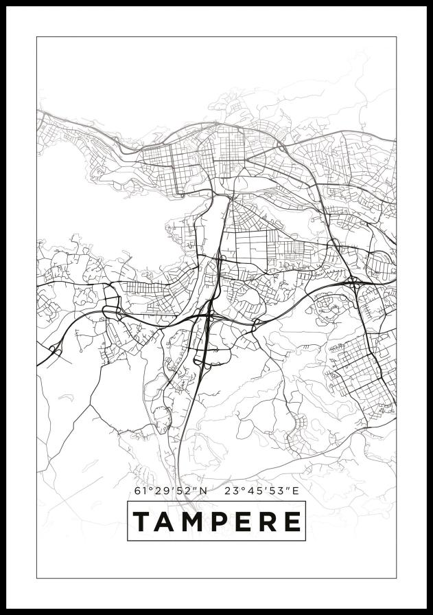 Map - Tampere - White