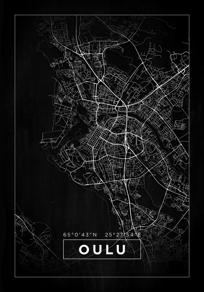 Map - Oulu - Black