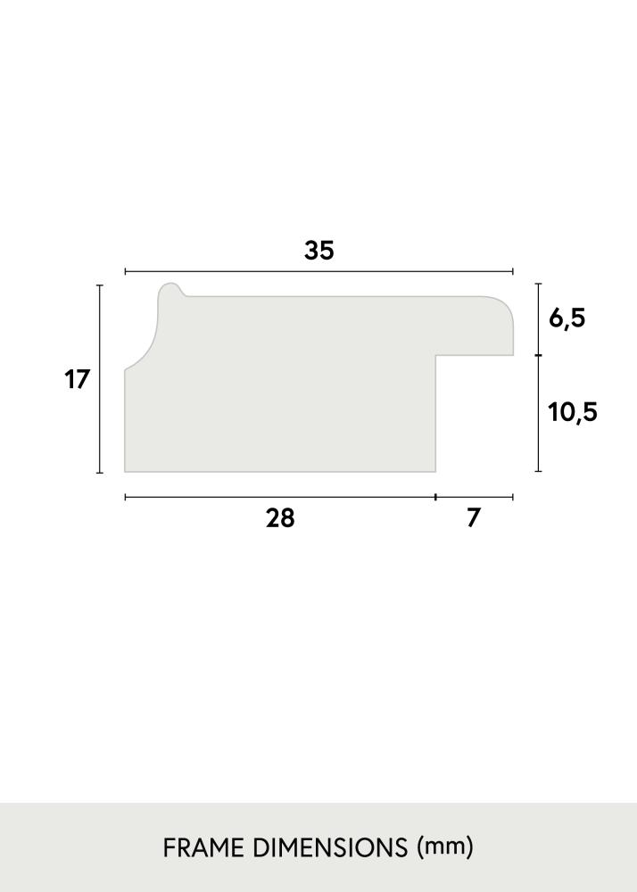 Cadre Grace Argent 50x70 cm - Passe-partout Blanc 16x24 inches