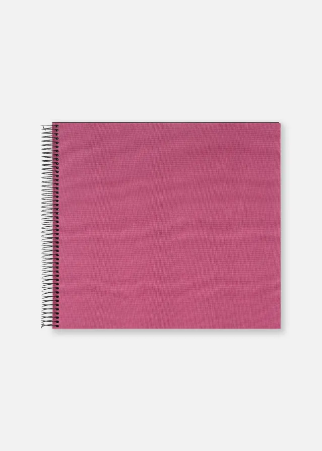 Bella Vista Album spirale Fuchsia - 35x30 cm (40 pages noires / 20 feuilles)