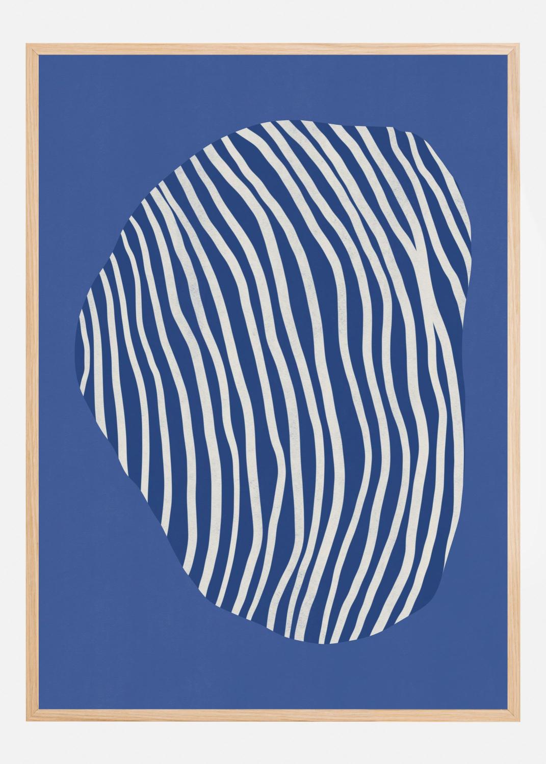 Product Image for Line art confined in space-blue Poster (21x29.7 cm (A4))