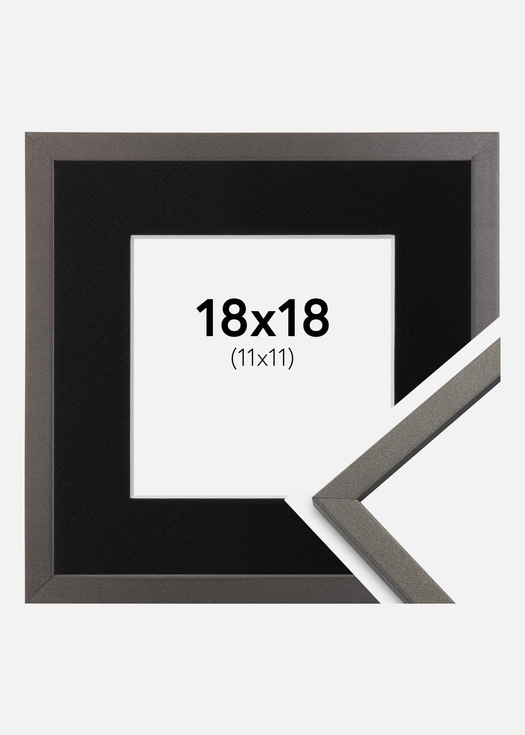 Product Image for Cadre Edsbyn Graphite 18x18 cm - Passe-partout Noir 12x12 cm
