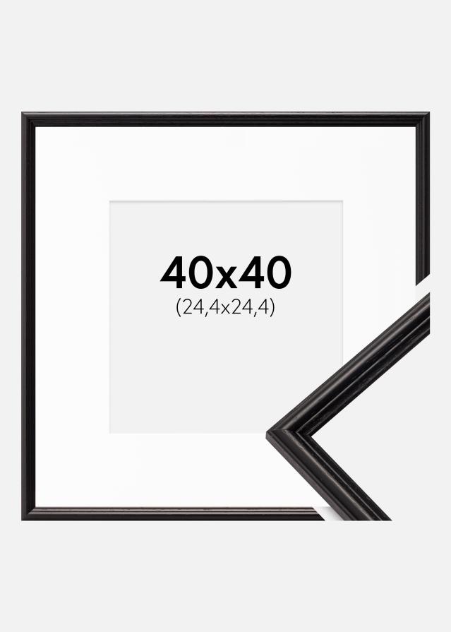 Cadre Horndal Noir 40x40 cm - Passe-partout Blanc 10x10 pouces