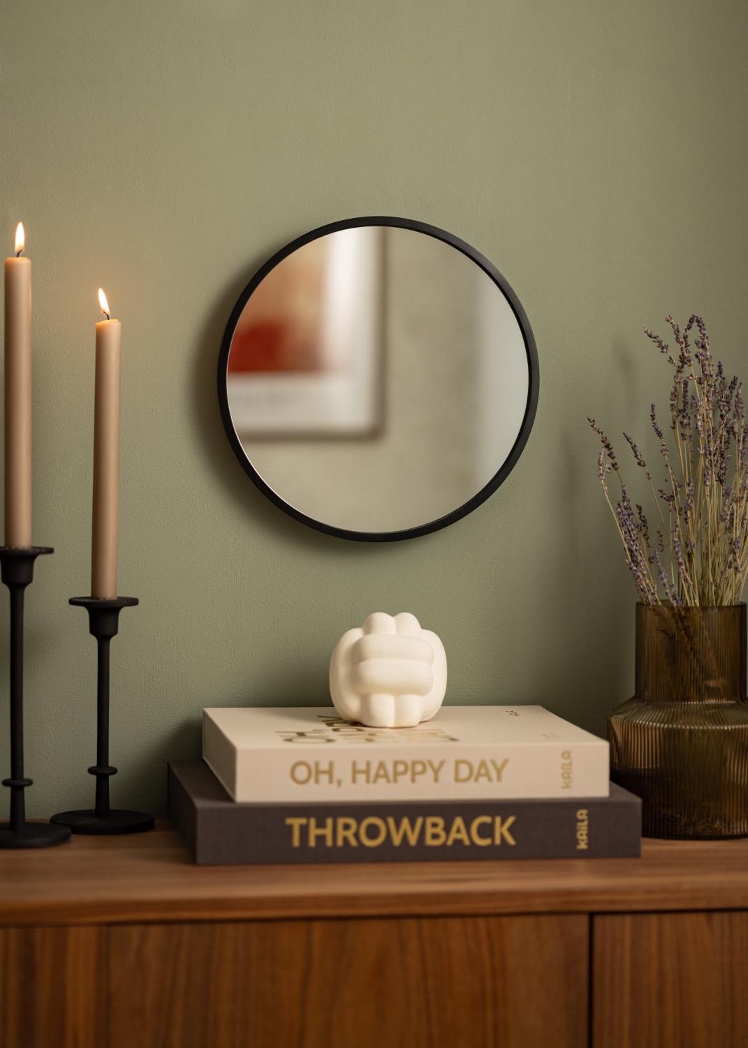 Product Image for KAILA Miroir rond Edge Black diamètre 30 cm