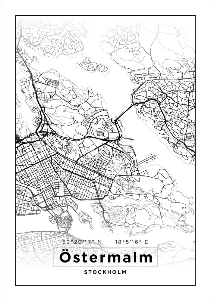 Map - Östermalm - White