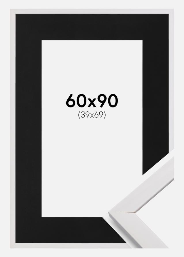 Cadre Stilren Blanc 60x90 cm - Passe-partout Noir 40x70 cm