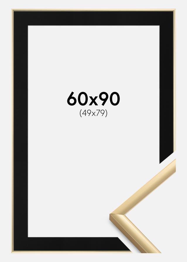 Cadre New Lifestyle Or 60x90 cm - Passe-partout Noir 50x80 cm