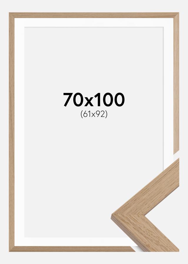 Cadre Trendline Chêne 70x100 cm - Passe-partout Blanc 62x93 cm