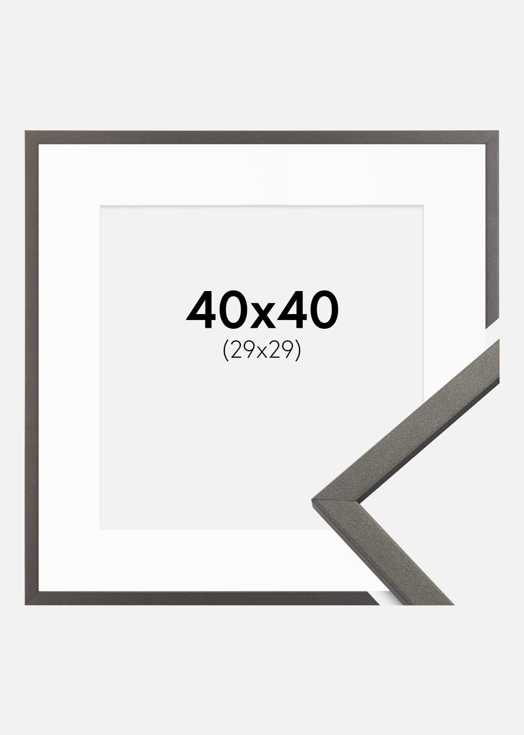 Product Image for Cadre Edsbyn Graphite 40x40 cm - Passe-partout Blanc 30x30 cm