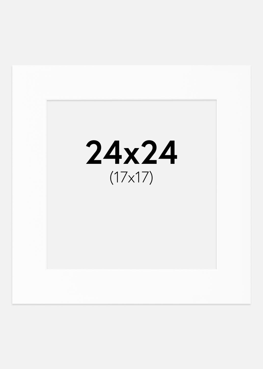 Product Image for Passe-partout Blanc Standard (noyau blanc) 24x24 cm (17x17)