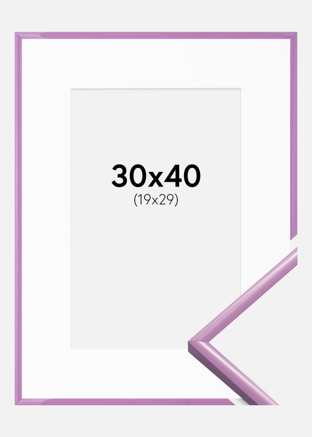 Cadre New Lifestyle Violet clair 30x40 cm - Passe-partout Blanc 20x30 cm
