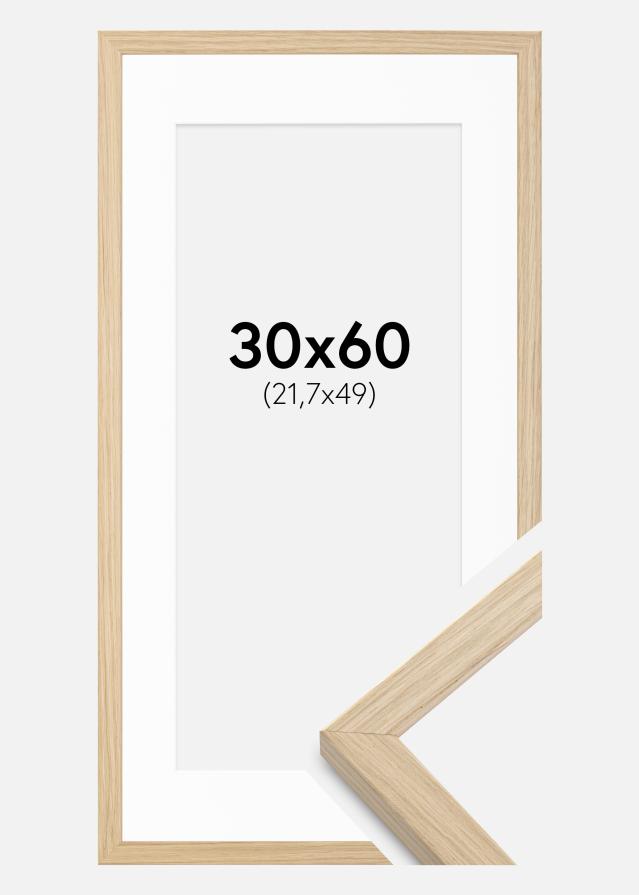 Cadre Grimsåker Chêne 30x60 cm - Passe-partout Blanc 22,7x50 cm