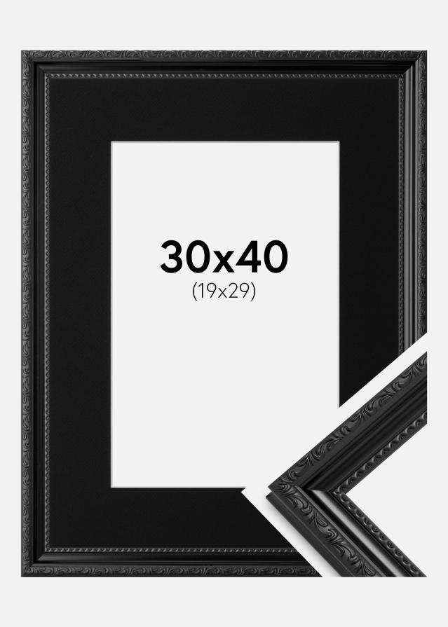 Cadre Abisko Noir 30x40 cm - Passe-partout Noir 20x30 cm