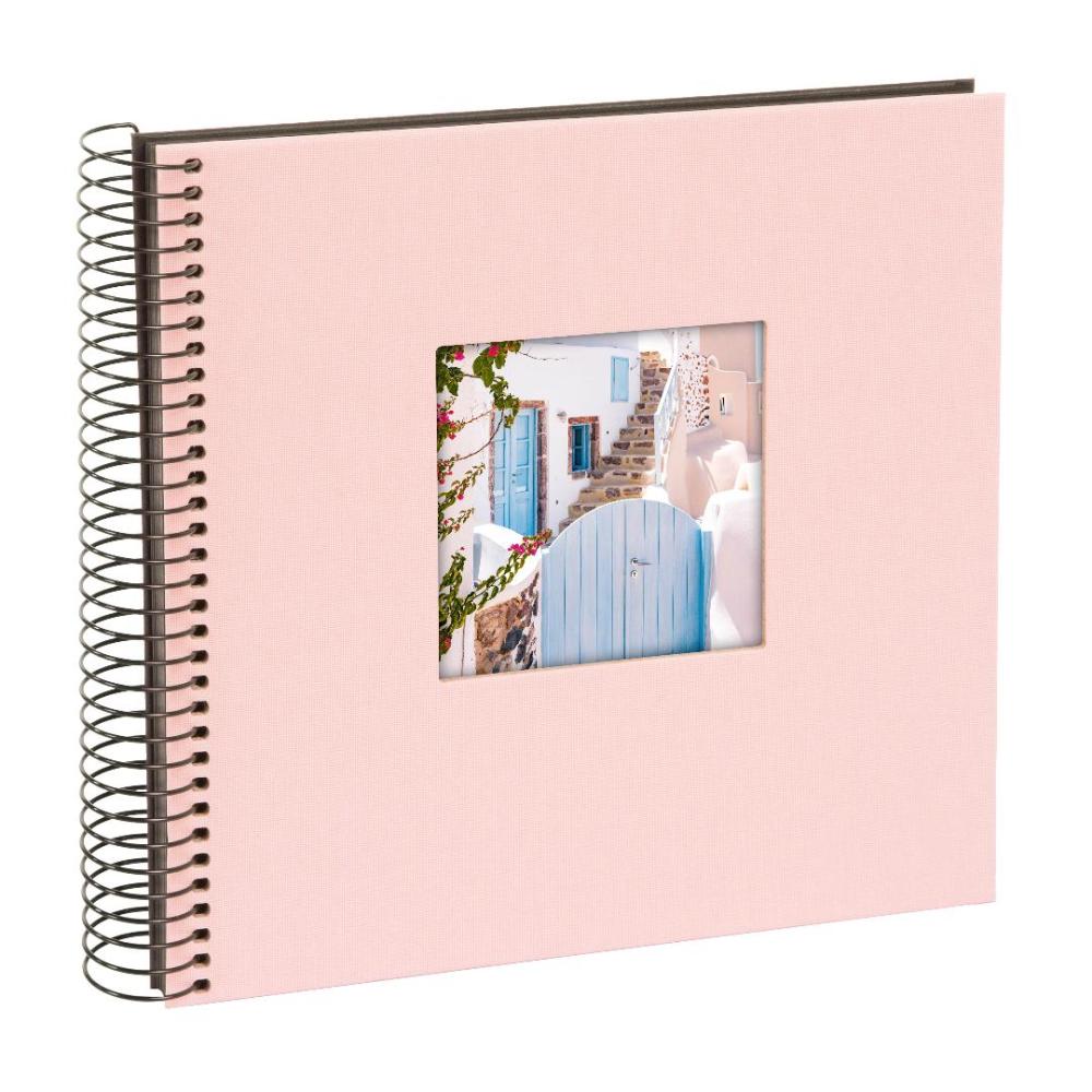 Bella Vista Album spirale Rose - 20x20 cm (40 pages noires / 20 feuilles)